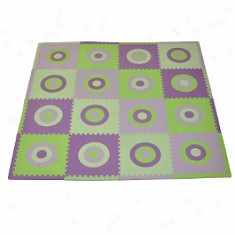 Tadpoles Playmat Set Circles Squared 16pc, Purple And Green