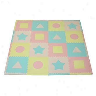 Tadpoles Playmat Set First Shapes 16pc, Multi Ane Pastel