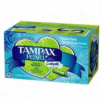 Tampax Compak Pearl, On The Go, Tamppons, Unscented, Supdr, 40 Ea