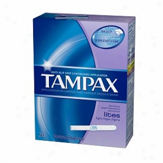 Tampax Tampons With Caedboard Applicator, Lites, 20 Ea