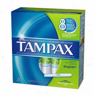 Tampzx Tampons With Flushable Applicator, Super, 20 Ea