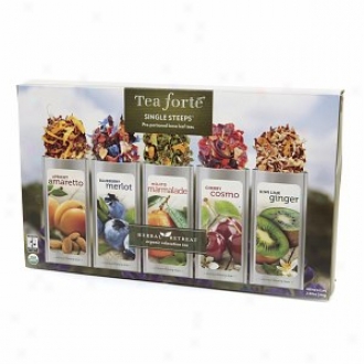 Tea Forte Single Steeps Pre-portioned Loose Leaf Teas, Variety Pack