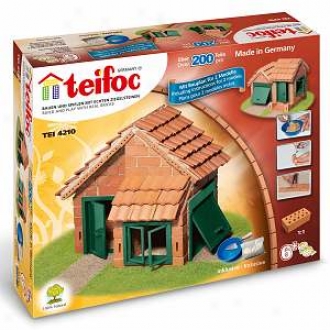 Teifoc House Tile Roof Brick Construction Set - 207 Pc. Ages 6+