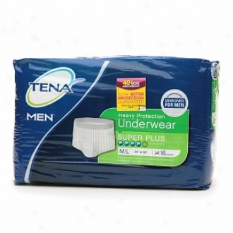 Tena Men Heavy Protection Underwear, Super Plus, Medium/large