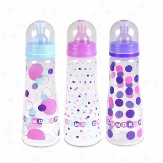 The Primary Years Gumdrop Slim Neck Bottle 3pk (8oz), Pink/purple