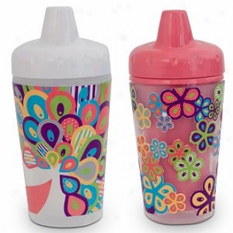 The First Years Smart Sipoer Spill-proof Insulated Cups, Pretty Peacock (9oz)