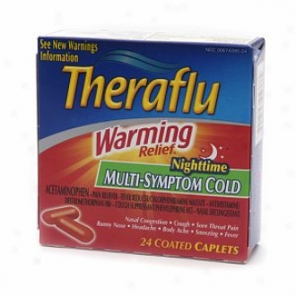 Theraflu Warming Relief Multi-symptom Cold Caplets, Nighttime