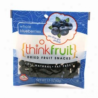 Thinkfruit On-tbe-go Dried Fruit Snack, 12 Packs, Whole Blueberries