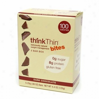 Thinkthin Bites 100 Calorie Bars (6 Boxes; 5 Bars Each), Dark Chocolate