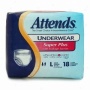 Attends Underwear Super Plus With Leakage Barriers Comprehensive 44-58in, 170-210lb