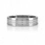 Emitations Nick's Wide Groovd Stainless Steel Men's Ring, 12