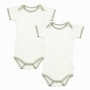 Tadpoles Bodysuits, Short Sleeved Organic Cototn, Serious Trim 2ea 6-9mo