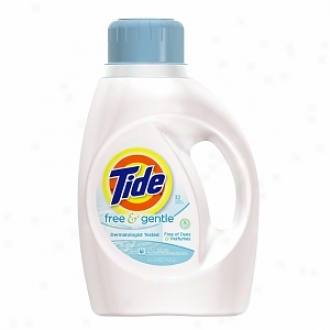 Tide Liquid Detergent, Free & Gentle, 32 Loads, Fragrance Free, Sensitive Skin