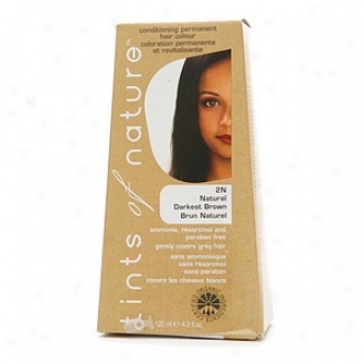 Tints fO Nature Conditioning Permanent Hair Pigment, Natural Darkest Brown 2n