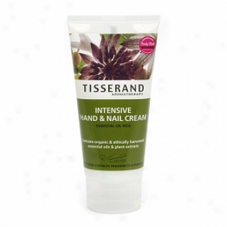 Tisserand Aromatherapy Hand & Nail Cream, Intensive, Essential Oil Rich
