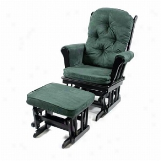 Today's Mom Madison Glider & Ottoman Set, Forest And Black