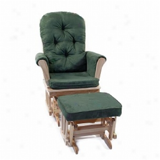 Today's Mom Madison Glider & Ottoman Set, Forest And Natural
