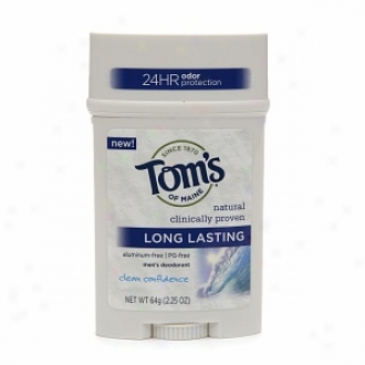 Tom's Of Maine Men's Long Lasting Kill Deodorant Clean Confidence, Clean Confidence