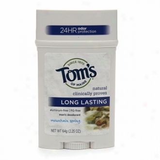 Tom's Of Maine Men's Long Lasting Stick Deodorant, Mountain Spring