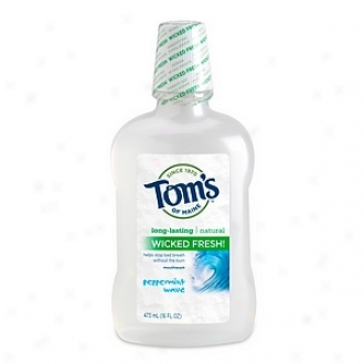 Tom's Of Maine Wicked Fresh! Long Lasting Mouthwash, Peppermint Wave