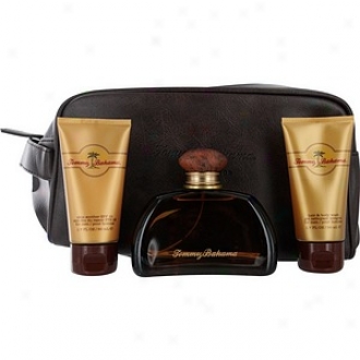 Tommy Bahama Cologne Spray 3.4oz, Skin Soother 1.7oz, Hair, Body Wash 1.7oz, Toilet Bag