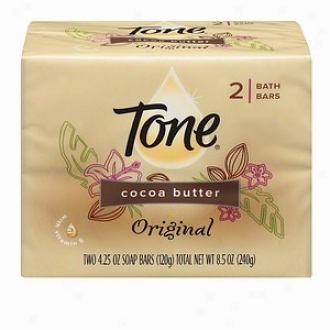 Tone Cocoa Butter Bar Soap, 4.5 Oz Bars, Original Scent