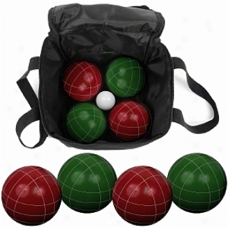 Trademark Global 9 Piece Bocce Ball Set With Easy Carry Nylon Bag