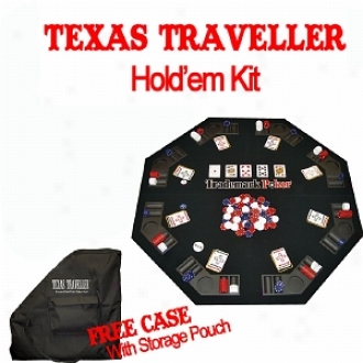 Trademark Poker Texas Traveller - Table Top & 300 Chip Travel Set