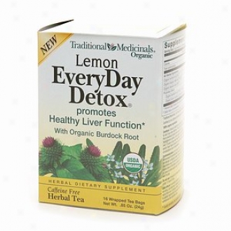 Traditional Medicinals Caffeine Free Herbal Tea, Lemon Everyday Detox