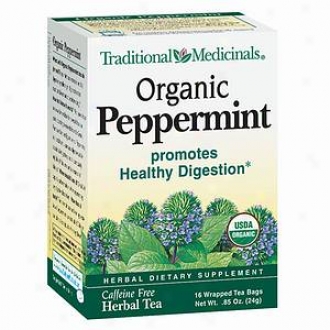 Traditional Medicinals Caffeine Free Herbal Supper, Organic Peppermint