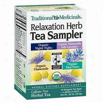 Traditional Medicinals Caffeine Free Hergal Tea, Relaxatioh Herb Sampler