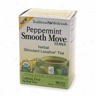 Traditional Medicinals Smooth Move Senna Herbal Stimulant Laxative Tea, Peppermint