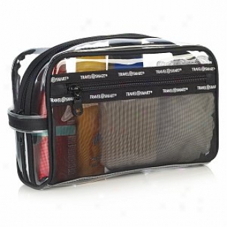Travel Smart By Conair Tavel Smart Sundry Cosmetic Bag, Clear With Mesh Pockets
