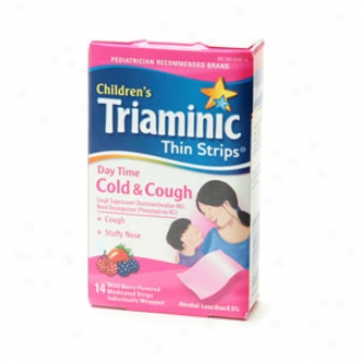 Triaminic Childrens Daytime Cold & Cough Thin Strips, Wild Berry