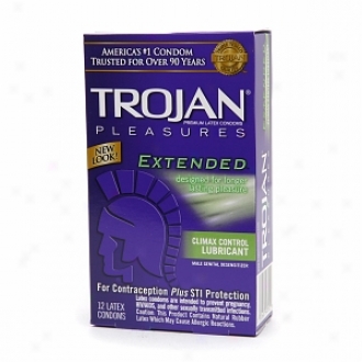 Trojan Extended Pleasure Latex Condoms With Acme Control Lubricant