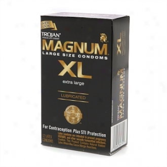 Trojan Lubricated Latex Condoms, Magnum Xl, Extra Large