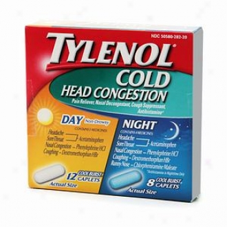 Tylenol Cold Head Congestion Day & Night Combination Pack Capleets, Cool Break open 