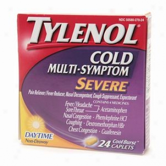 Tylenol Cold Severe Cold Multi-symptom, Daytime Caplets, Cool Burst