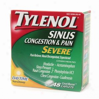 Tylenol Bay Congestion & Pain Severe Daytime Caplets, Cool Burst