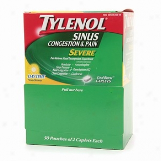 Tylenol Sinus Congestion & Suffering Severe Daytime Non-drowsy Coolburst Caplets
