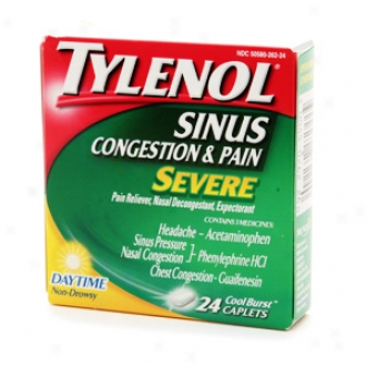 Tylenol Sinus Severe Congestion & Pain, Daytime Caplets,  Cool Burst