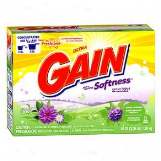 Ultra Gain With Freshlock Plus A Touc Of Softness Powder Detergent, 31 Loade, Simply Fresh