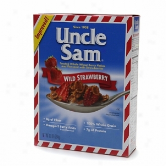 Uncle Sam Toasted Whole Wheat Berry Flakes & Flaxseed Cereal, Wild Strawberries