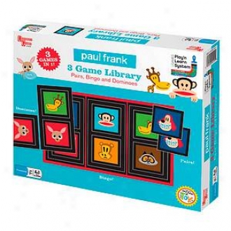 University Games Paul Frank 3 Courageous Library Pairs, Bingo Adn Dominoes Ages 3+
