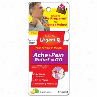 Urgentrx Ache & Pain Relief To Go Aspirin+caffeine Pain Reliever+adjuvant Powder, Lemon Lime