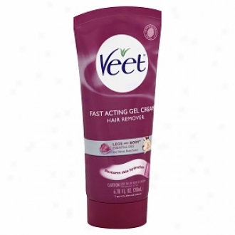 Veet Fast Acting Gel Cream Hair Remover For Legs And Body, Essential Oils And Velvet Rose Scent