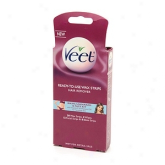 Vetd Ready To Use Wax Strips Hai Rempver For Body, Bikini & Face