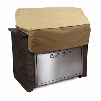 Veranda Collection Patio Island Grill Top Cover Large ,Pwbble, Bark And Earth