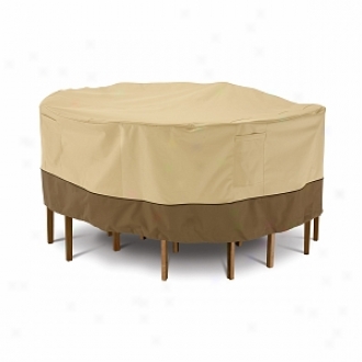 Veranda Collection Patio Table And Chairman Set Cover Bistro, Pebble, Bark And Earth