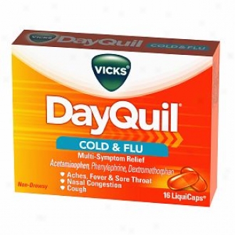 Vicks Dayquil Multisymptom Cold & Flu Relief Liquicaps, Non-drowsy